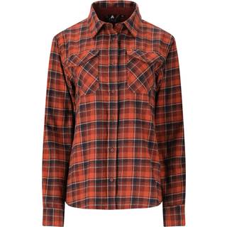 Whistler Women's Bargo Checked Shirt Skjorte Damer størrelse 50 farve brun/rød