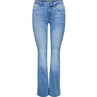 ONLY Onlwauw Mw Ank Sparkle Flared  Medium Blue Denim L/32