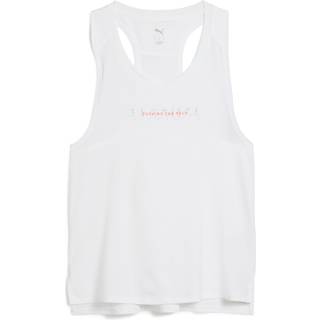 Women&#39;s Puma RUN GRAPHIC Mesh Singlet Top, White Top, Size L Top, Sport - Q2 - L