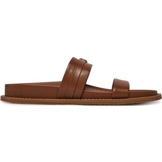 MK Mandy Leather Flat Sandal - Brown - Michael Kors - EU 39