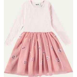 Molo Cyrus Long-Sleeved Dress Charlotte Pink 134/140 cm  Lyserød  134/140 cm  kvinde