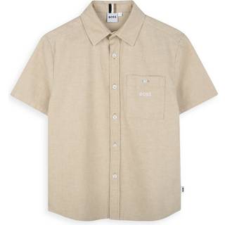 BOSS BOSS Natural Short Sleeve Logo Occasion Shirt