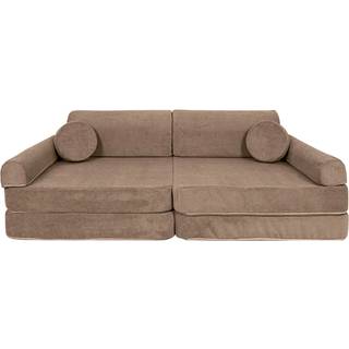 Meowbaby Play Slimcord  Bygbar Sofa, Brun