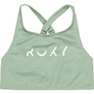 Roxy Girl's Solid Active Crop Top Set Bikini Børn størrelse 12 Years farve grøn