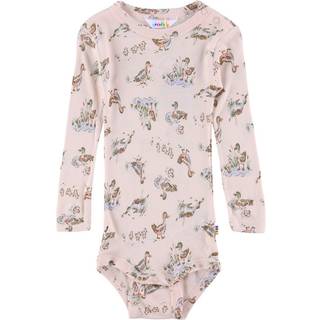 Langærmet Body, Pink, 80 cm