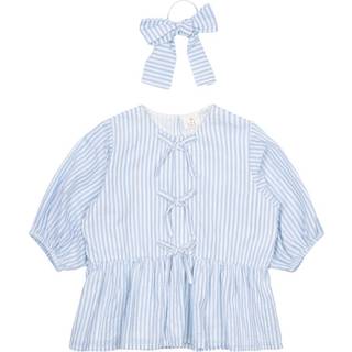 The New Nalani Til Toppen White Swan Striped 7-8 Y  Blå  7-8 år  kvinde