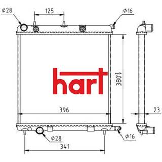 Køler, motorkøling HART 605 985