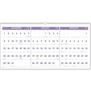 AT-A-GLANCE 2020 v?gkalender 3-m?neders sk?rm 23-1/2"""" x 12"""" stor tr?dbundet vandret (PM1428)