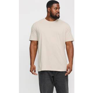 Plus Size Ensfarvet T-shirt