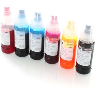 Kompatibelt sæt 6x refillflaskeblæk til Epson 107 til Ecotank ET18100 fra ABC