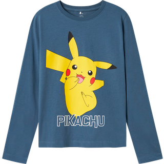 Guppy Alim Pokémon Pikachu Børne Langærmet t-shirt - China Blue - 116