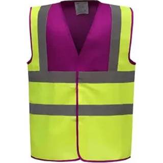 YOKO YK100 Veste & Bodywarmers Raspberry Yoke / Hi-Vis Yellow M