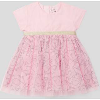 Karl Lagerfeldtil piger. Z30519 Lyserød kjole i polyesternet (3meses= 60cm), Casual, Pink, Korte ærmer, børnetøj
