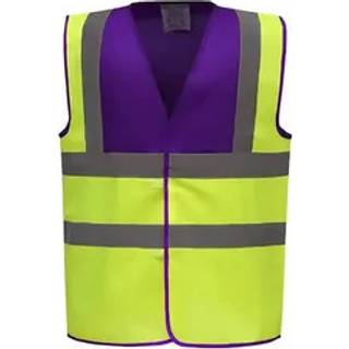 YOKO YK100 Veste & Bodywarmers Purple Yoke / Hi-Vis Yellow M