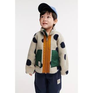 Liewood Naom polka-dot fleece jacket - white - Y 7
