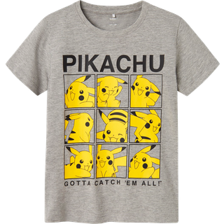 Guppy Alex Pokémon Pikachu Børne T-shirt - Grey Melange - 116