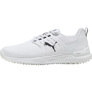 Puma IGNITE Elevate 2 Vandtætte Herre Golfsko Uden Spikes - Puma White/Puma Black/Puma Silver - Str. 40 Normal
