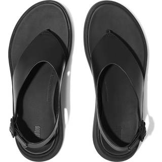 Fitfloptil kvinder. IY2-090 F-Mode sandaler i læder, sort (36), 3-5 cm, Spænder, Casual