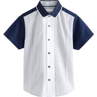 Next Navy/White Smart Colorblock Short Sleeves Colourblock Shirt (3-16yrs)