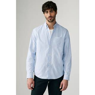 Next Blue/White Stripe Long Sleeve Oxford 100% Cotton Shirt