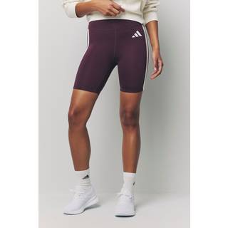 Optime Essentials 3-Stripes korte tights - Aurora Ruby / White - XL 13 CM