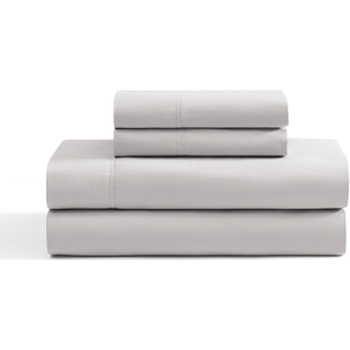 Tommy Hilfiger - Sheet Set Cotton Percale Bedding With Matching Pillowcases Crisp & Cool Solid Home Essentials (Gray Twin XL)