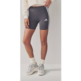 Essentials 3-Stripes High Waisted Biker shorts - Grey Strata / White - L