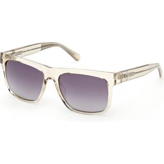 Guess GU00222 57Z 57 Solbriller Mænd Brun - Transparent Shiny Beige Light Brown - 57mm