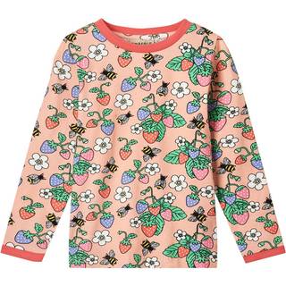 Småfolk Strawberries Langærmet T-shirt Blossom 2-3 Y  Lyserød  2-3 år  kvinde