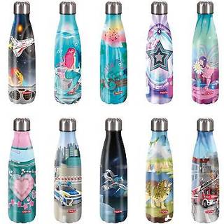 Step by Step Isolierte Edelstahl-Trinkflasche Chameleon Joshy