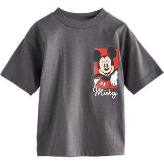 Next Charcoal Grey Mickey Mouse Short Sleeve T-Shirt (3mths-8yrs)