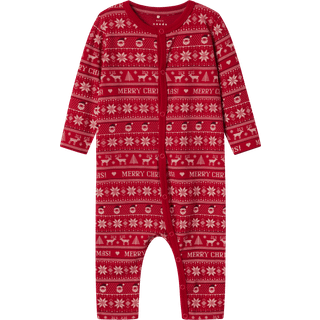 Name It Jester Red Merry Christmas Natdragt - Str. 1m 56cm