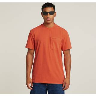 Washed Pocket T-Shirt - Red - Men