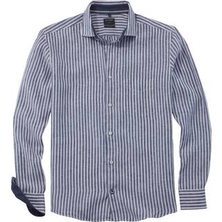 OLYMP Herren Hemd blau gestreift