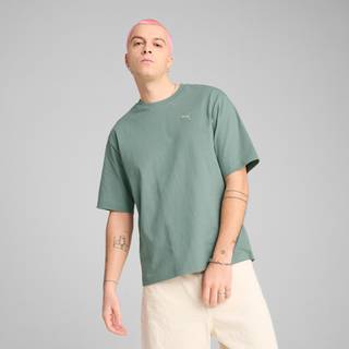 Men&#39;s Puma WARDROBE ESS Boxy T-Shirt, Green, Size XL, Clothing - Green Moon - XL