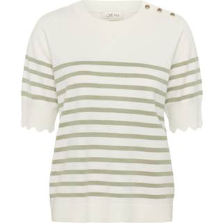 Cream Crvillea Striped Knit Blouse Strik 10613474 Eggnog Tea Stripe (XSMALL)