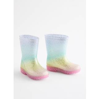 Next Multi Rainbow Glitter Wellies