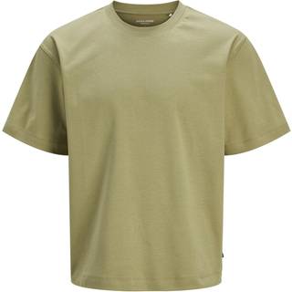Ensfarvet O-hals T-shirt