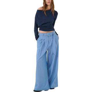 My Essential Wardrobe Vistamw Waterfall Blouse Bluser 10704994 Dark Sapphire Blue (SMALL)