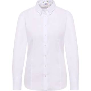 shirt-blouse in white plain