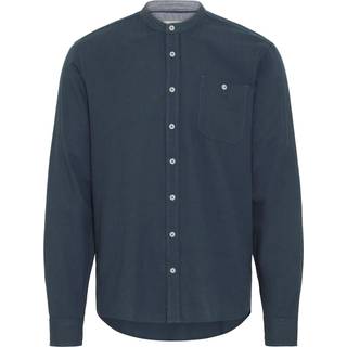 Blend Bobby Herre Skjorte i hørmix - Dress Blues - 3XL