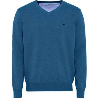 Fynch-Hatton Herren Pullover blau unifarben