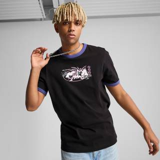Men&#39;s FUTURE.Puma.ARCHIVE Graphic Ringer T-Shirt, Black, Size S, Clothing - Black - S