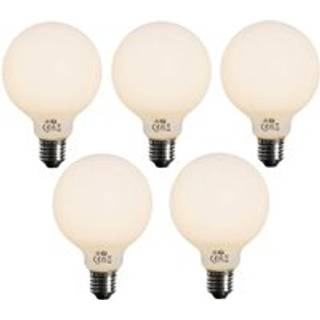 Sæt af 5 E27 3-trins dæmpbar LED-pære opal G95 4W 450lm 2700K