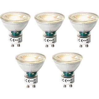 Sæt med 5 GU10 3-Trins Dæmpbare LED Pærer 7W 600 lm 2700K