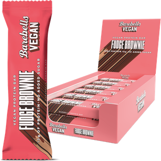 Barebells Proteinbars Vegan Fudge Brownie 12 stk - 15g protein & uden tilsat sukker