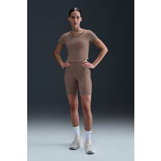 Nike Nike Mink Brown One High-Waisted Cycling Shorts With Pockets