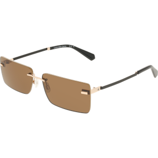 Calvin Klein Mand CKJ25206S 719 Solbriller Metal Guld Brun Firkantet Normal