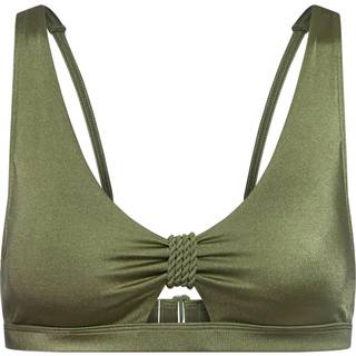 Roxy Women's Brilho Bralette Triangle Bikinitop Damer størrelse XL farve olivengrøn/grøn