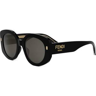 Fendi FE 40137F Asian Fit 01A 53 Solbriller Kvinder Black - Shiny Black - 53mm
